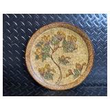 Raymond Waites Iris Quartet Plate (1991) - 2 Bavarian Hand-Painted Plates & 9 Glass Coasters