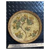 Raymond Waites Iris Quartet Plate (1991) - 2 Bavarian Hand-Painted Plates & 9 Glass Coasters