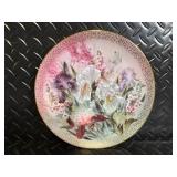 Raymond Waites Iris Quartet Plate (1991) - 2 Bavarian Hand-Painted Plates & 9 Glass Coasters