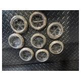 Raymond Waites Iris Quartet Plate (1991) - 2 Bavarian Hand-Painted Plates & 9 Glass Coasters