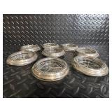 Raymond Waites Iris Quartet Plate (1991) - 2 Bavarian Hand-Painted Plates & 9 Glass Coasters