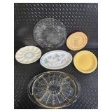 Park Designs Hand-Painted Christmas Dinnerware ENESCO Signature Glass & Plates (Lot of 7)