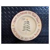 Park Designs Hand-Painted Christmas Dinnerware ENESCO Signature Glass & Plates (Lot of 7)