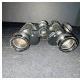 Vintage Black Binoculars - Twin-Tube Field Glasses with Strap