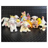 TY Beanie Babies Collection - Lullaby, Gracie, Quackers, Chickie, Knuckles, Fleecie