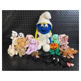 TY Beanie Babies Collection - Assorted Beanie Babies Set (Pumpkin, Nibbler, Floppity, Hoppity, Ears, Radar)