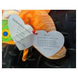 TY Beanie Babies Collection - Assorted Plush Beanies with Birth Tags (Glow Baldy Jabber Early Lucky Flashy)