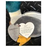 TY Beanie Babies Collection - Assorted Plush Beanies with Birth Tags (Glow Baldy Jabber Early Lucky Flashy)