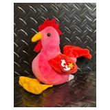 TY Beanie Babies Collection - Assorted Plush Beanies with Birth Tags (Glow Baldy Jabber Early Lucky Flashy)