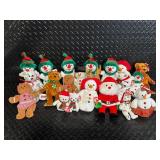 Beanie Babies Collection - Ty Holiday Plush Assortment (Snowgirl, 1998 Teddy, Peppermint)
