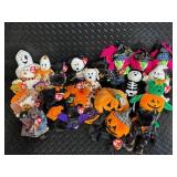 TY Beanie Babies Halloween Collection Assortment - Pumpkin, Ghost, Skeleton, Witch & Bat Plush