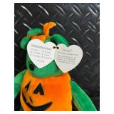 TY Beanie Babies Halloween Collection Assortment - Pumpkin, Ghost, Skeleton, Witch & Bat Plush