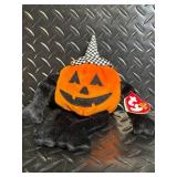 TY Beanie Babies Halloween Collection Assortment - Pumpkin, Ghost, Skeleton, Witch & Bat Plush