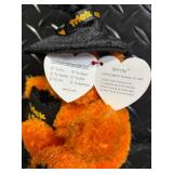 TY Beanie Babies Halloween Collection Assortment - Pumpkin, Ghost, Skeleton, Witch & Bat Plush