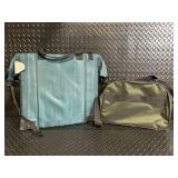 Coleman Olive Green Messenger Bag & Teal Tote