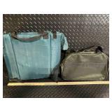 Coleman Olive Green Messenger Bag & Teal Tote
