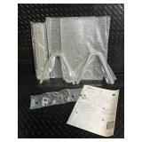 JALI CS2025 Wall Mount Kit - Aluminum Brackets & Glass Panels with Hardware