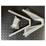 JALI CS2025 Wall Mount Kit - Aluminum Brackets & Glass Panels with Hardware