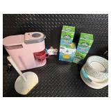 Keurig K-Slim Pink Coffee Maker with Nantucket Blend K-Cups (3 x 12-Count) & Caribou Daybreak 24-Ct