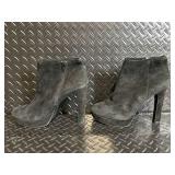 Marc Fisher & Gianni Bini Boots - Floral Tapestry & Black Suede Ankle Boots