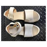 Guess GGCHIPPY Denim Bow Slip-On Sneakers & Beige Strappy Sandals (Lot of 2)