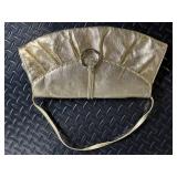 Gold Metallic Pleated Clutch & Banana Republic Pink Crossbody Chain Bag (Lot of 2)