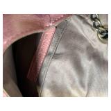 Gold Metallic Pleated Clutch & Banana Republic Pink Crossbody Chain Bag (Lot of 2)