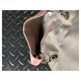 Gold Metallic Pleated Clutch & Banana Republic Pink Crossbody Chain Bag (Lot of 2)