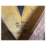 Old West TS1541 090 Leather Upper Cowboy Boots - Made in India