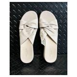 Cole Haan Grand.OS Knot Slide Sandals - Ivory Leather - Women