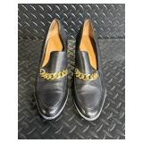 Calvin Klein Finney Leather Loafers - Black, Chain Detail, US 9.5 / EU 40
