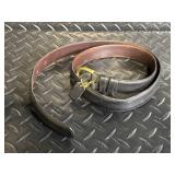 Coach Belt - Genuine Leather, Brass Hardware, Size 34, Black & Brown Two-Tone