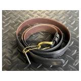 Coach Belt - Genuine Leather, Brass Hardware, Size 34, Black & Brown Two-Tone