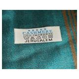 Jerusalem Cashmere Scarf - 100% Cashmere Turquoise Fringe