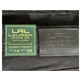 Ralph Lauren Lauren Jeans Co. LRL Classic Straight Jeans - Size 14 Length 29