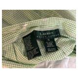 Lauren Ralph Lauren Pants - Size 12 - 100% Cotton Light Green Gingham