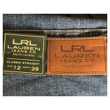 Ralph Lauren Lauren Jeans Co. Classic Straight Jeans - Size 12 x 29