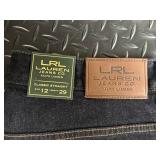 Lauren Jeans Co. Ralph Lauren Classic Straight Jeans - Size 12 x 29 - Indigo Denim