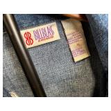 Bill Blass Jeanswear Denim Jacket - Butterfly Embroidery Back - XL