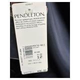 Pendleton M374-911 100% Wool Plaid Vest - Misses Size 12
