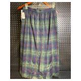 Pendleton Plaid Wool Skirt - Miss Size 8 - Multicolor Plaid - 100% Wool - Made in USA
