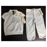 Ralph Lauren Kids Mint Green Polo Zip Top & Jogger Set - Size 5
