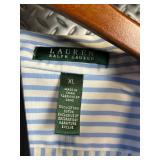 Lauren Ralph Lauren Striped Dress Shirt - XL 100% Cotton