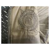 Ralph Lauren Quilted Plaid Vest - Tan Olive with Purple Stripes, Front Zipper