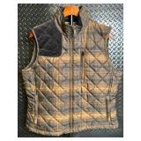 Lauren Ralph Lauren Quilted Plaid Vest - Size XL - Front Zip