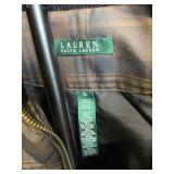 Lauren Ralph Lauren Quilted Plaid Vest - Size XL - Front Zip