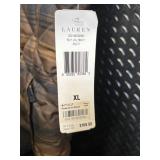 Lauren Ralph Lauren Quilted Plaid Vest - Size XL - Front Zip