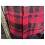 Polo Ralph Lauren Quilted Jacket Olive Green and Red Buffalo Plaid Panel - Size 14