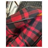 Polo Ralph Lauren Quilted Jacket Olive Green and Red Buffalo Plaid Panel - Size 14