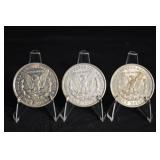 Morgan Silver Dollar Coins 1921 - 3 Coins